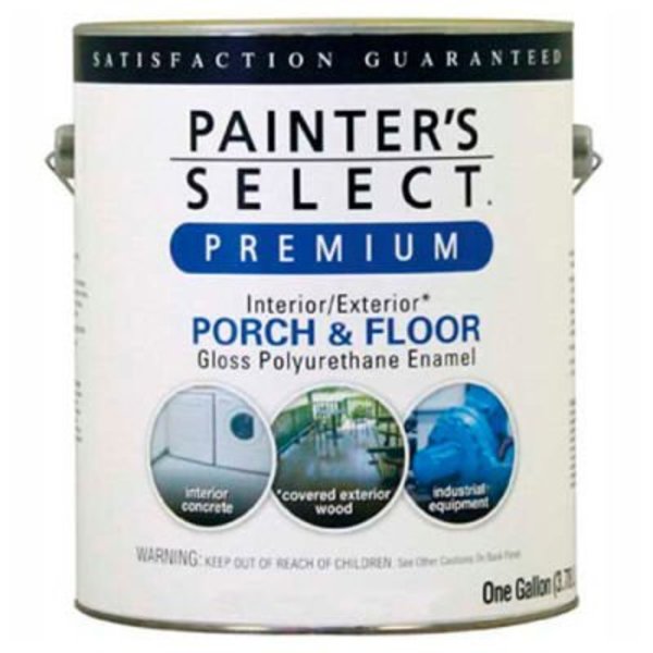 General Paint Painter's Select Porch & Floor Coating, Polyurethane Oil, Gloss Finish, Medium Gray, Gallon - 209296